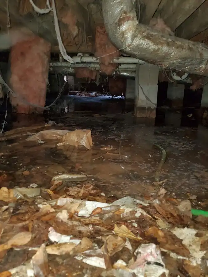 Crawl space flood assessment for Commercial Water Damage Restoration in Redwood City