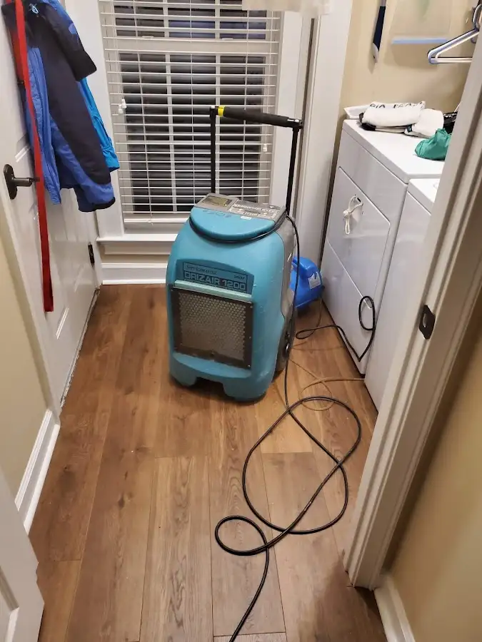Commercial dehumidifier deployed for Flood Damage Cleanup in Redwood City